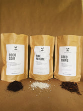 Load image into Gallery viewer, Soil Amendment Kit - Perlite, Coco Coir and Coco Chips - Perfect for mixing your own soil